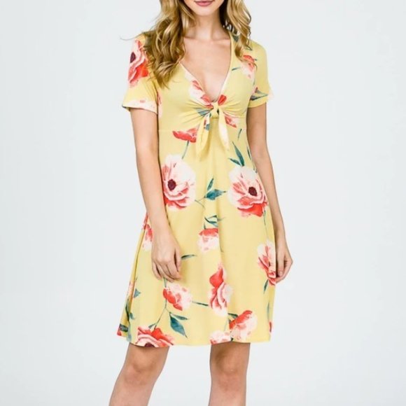 Yellow floral dress - Picture 2 of 5
